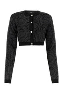 Versace ricamato a viscosa blend cardigan