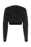 Versace ricamato a viscosa blend cardigan