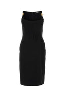 Versace Black Stretch Viskose Kleid