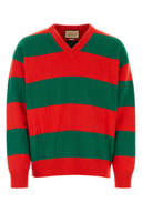 Gucci haftowany sweter z mieszanką wełny