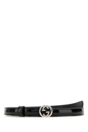 Gucci schwarzer Ledergürtel