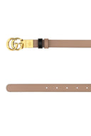 Gucci Cappuccino Leather Gg Marmont Reversible Belt