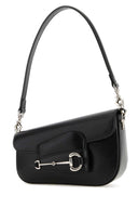 Gucci zwart lederen Mini Gucci Horsebit 1955 handtas