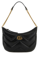 Gucci Gg Marmont Umhängetasche aus schwarzem Leder