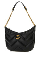 Gucci Gg Marmont Umhängetasche aus schwarzem Leder