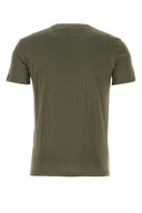 Tom Ford Army Green Stretch Cotton Blend T Shirt