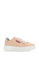 Dsquared hellrosa Leder -Stoßfänger Sneakers