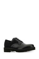 Valentino Garavani Black Leather And Tolie Iconographe Lace Up Shoes