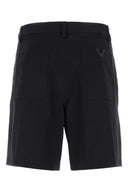 Valentino Garavani Midnight Blue Stretch Cotton Bermuda Shorts