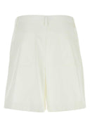 Valentino Garavani White Cotton Bermudas Shorts