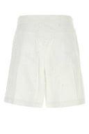 Valentino Garavani White Cotton Blend Bermuda Shorts