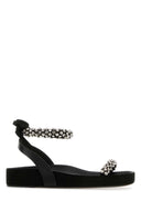 Isabel Marant Black Leder Mellan Sandalen