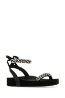 Isabel Marant Black Leder Mellan Sandalen