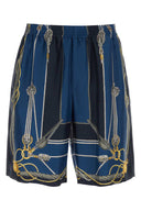Versace bedruckte Seiden -Bermuda -Shorts