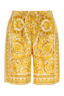 Versace Bermudas de seda estampadas