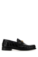 Mocasines Versace de cuero negro