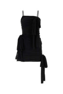 Vestido de nylon estirado negro blumarine