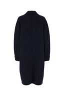 Bottega Veneta Navy Blue Wool Blend Coat