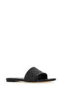 Bottega Veneta schwarzer Leder Amy Pantoffeln