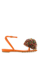 Bottega Veneta Orange in pelle Adam Sandals