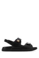Givenchy Black Leather 4 G Sandals