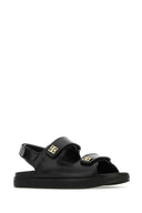 Givenchy Black Leather 4 G Sandals