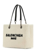 Balenciaga White Shearling Duty Free M Handtasche