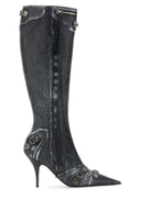 Balenciaga bedruckte Nappa -Leder -Cagole -Stiefel
