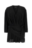 Balenciaga Black Crepe Mini Kleid