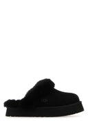 Ugg Black Suede Disquette Slippers