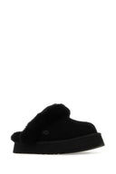 Ugg Black Suede Disquette Slippers
