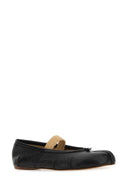 Maison Margiela Black Leather Tabi Ballerinas
