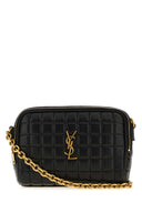 Sac bandoulière en cuir noir Saint Laurent