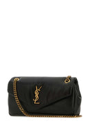 Saint Laurent Black Leather Calipso Shoulder Bag