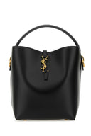 Saint Laurent Le 37 Beuteltasche aus schwarzem Leder