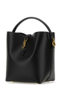 Saint Laurent Le 37 Beuteltasche aus schwarzem Leder