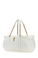 Saint Laurent White Fabric Gloria Travel Bag
