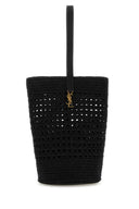 Saint Laurent Black Crochet Shoulder Bag