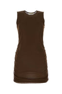 Mini abito di tulle al cioccolato di Saint Laurent