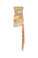 Saint Laurent Printed Tulle Mini Dress