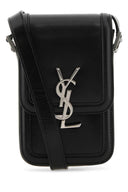 Saint Laurent Black Leather Phone Case