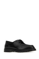 Saint Laurent Black Leather And Calf Hair Lace Up Shoes