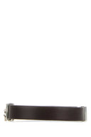 Saint Laurent Dark Brown Leather Cassandre Bracelet