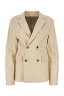 Loulou Elfenbein Leder Davao Blazer