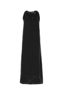 Loulou Black Satin Morene Dress