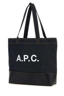 A.P.C. Blue Denim And Leather Axel Shopping Bag