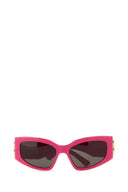 Balenciaga Fuchsia Acetate Bossy Cat Solbriller