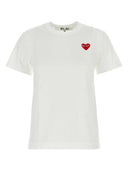 Comme Des Garcons Play White Cotton T Shirt