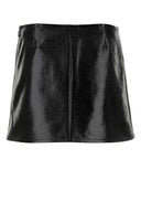 Courreges Black Vinyl Mini Skirt