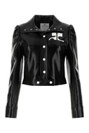 Courreges Black Vinyl Blazer